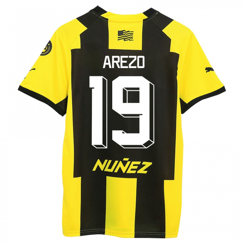 Bambino Maglia Matías Arezo #19 Giallo Nero Kit Gara Home 2023/24 Maglietta