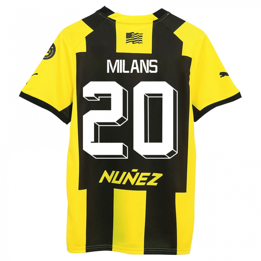 Bambino Maglia Pedro Milans #20 Giallo Nero Kit Gara Home 2023/24 Maglietta