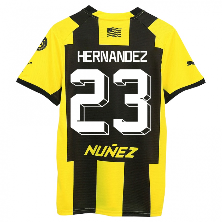 Bambino Maglia Abel Hernández #23 Giallo Nero Kit Gara Home 2023/24 Maglietta