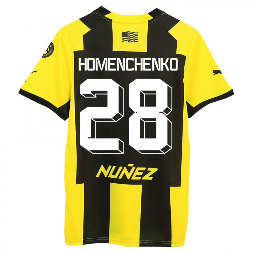 Bambino Maglia Santiago Homenchenko #28 Giallo Nero Kit Gara Home 2023/24 Maglietta