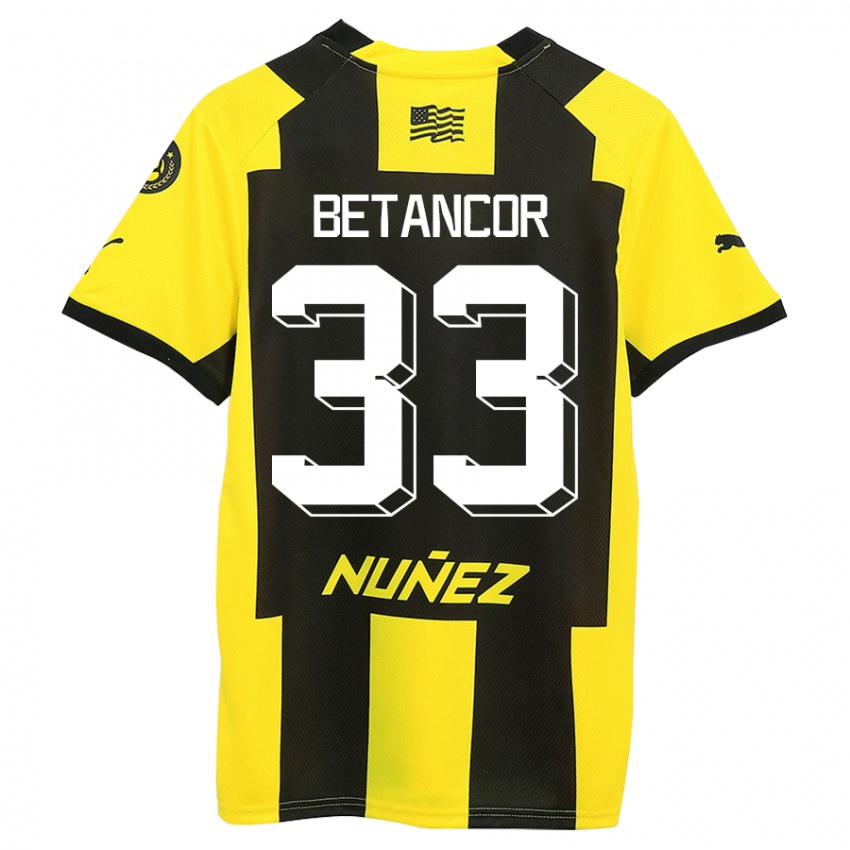 Bambino Maglia Bruno Betancor #33 Giallo Nero Kit Gara Home 2023/24 Maglietta