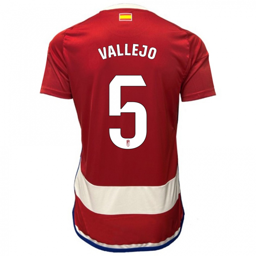 Bambino Maglia Jesus Vallejo #5 Rosso Kit Gara Home 2023/24 Maglietta