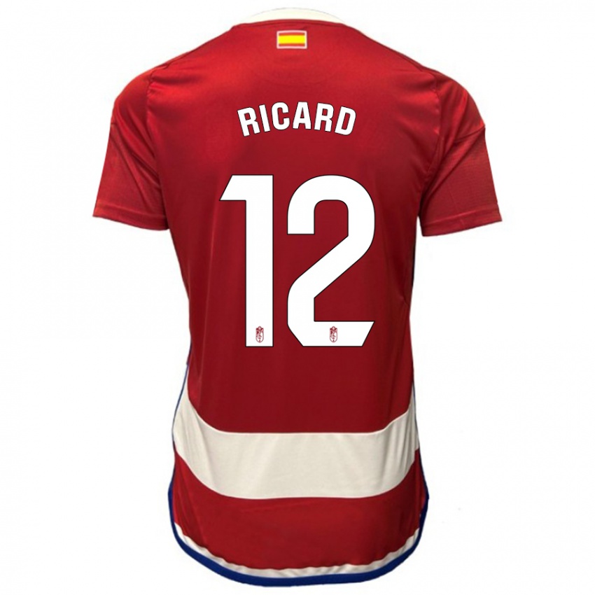 Bambino Maglia Ricard Sanchez #12 Rosso Kit Gara Home 2023/24 Maglietta