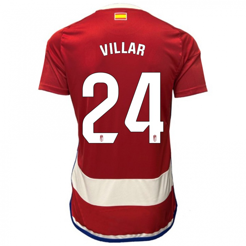 Bambino Maglia Gonzalo Villar #24 Rosso Kit Gara Home 2023/24 Maglietta