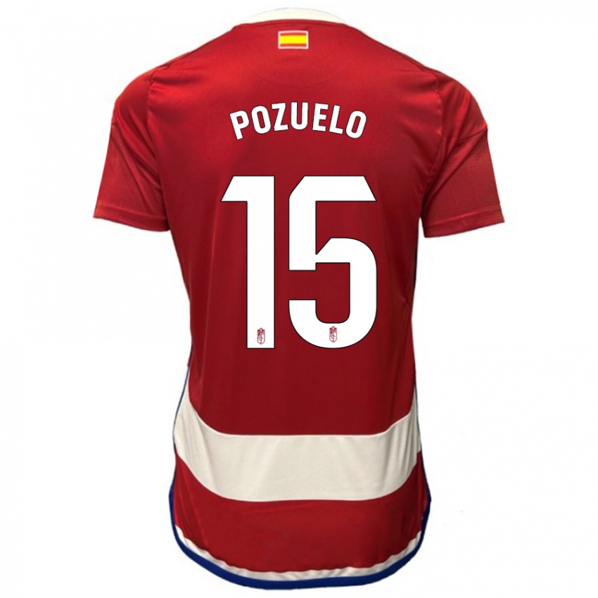 Bambino Maglia Esther Martin-Pozuelo #15 Rosso Kit Gara Home 2023/24 Maglietta