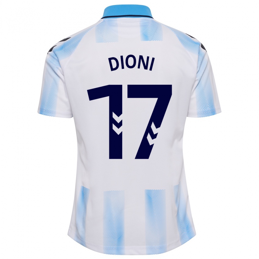 Bambino Maglia Dioni #17 Bianco Blu Kit Gara Home 2023/24 Maglietta