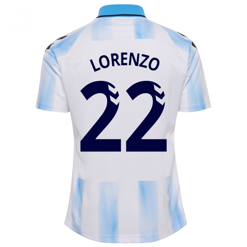 Bambino Maglia Dani Lorenzo #22 Bianco Blu Kit Gara Home 2023/24 Maglietta