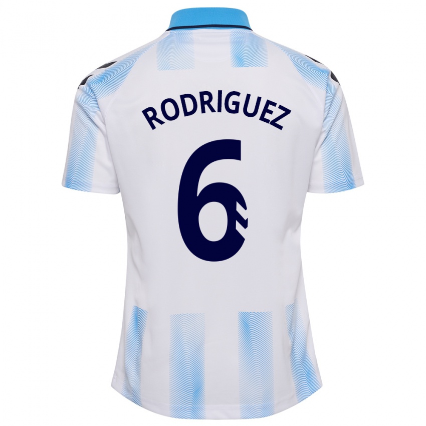 Bambino Maglia Rafa Rodríguez #6 Bianco Blu Kit Gara Home 2023/24 Maglietta