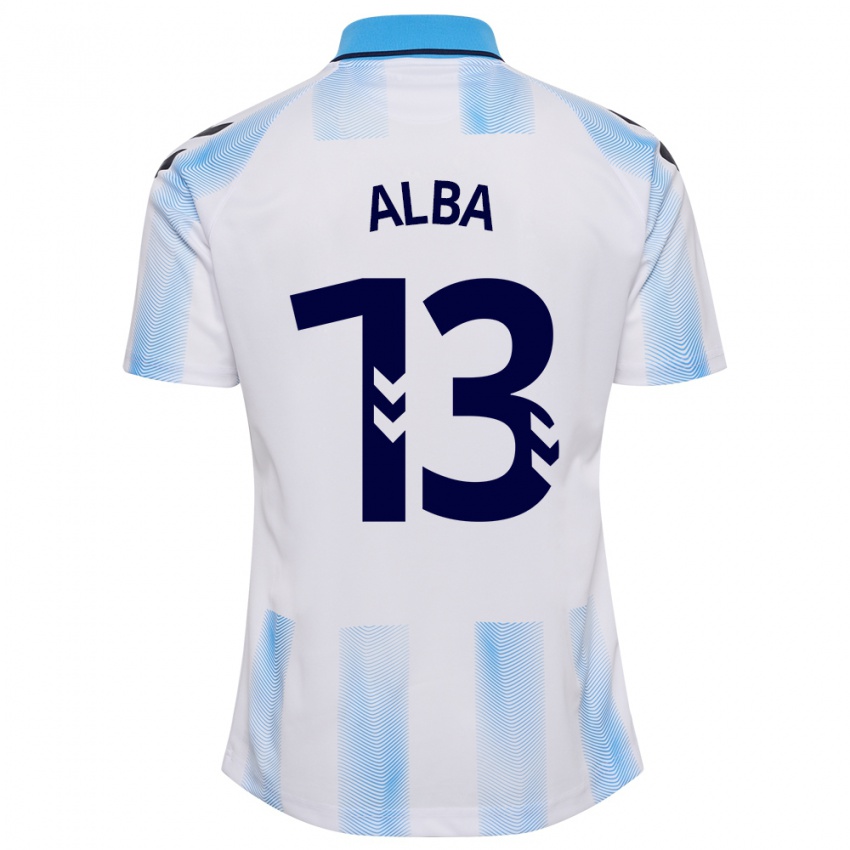 Bambino Maglia Alba #13 Bianco Blu Kit Gara Home 2023/24 Maglietta