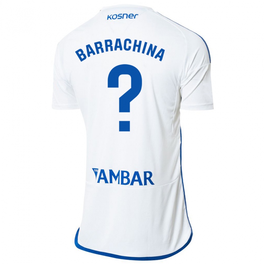 Bambino Maglia Hugo Barrachina #0 Bianco Kit Gara Home 2023/24 Maglietta