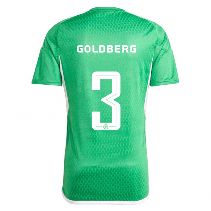 Bambino Maglia Shon Goldberg #3 Bianco Blu Kit Gara Home 2023/24 Maglietta