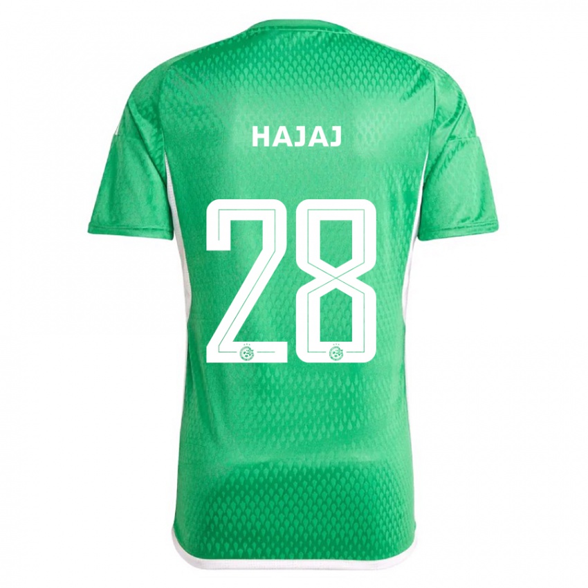 Bambino Maglia Ilay Hajaj #28 Bianco Blu Kit Gara Home 2023/24 Maglietta