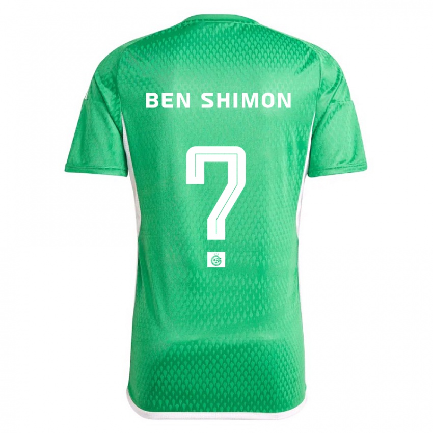 Bambino Maglia Elad Ben Shimon #0 Bianco Blu Kit Gara Home 2023/24 Maglietta