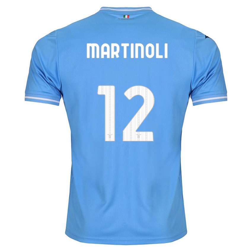 Bambino Maglia Elettra Martinoli #12 Blu Kit Gara Home 2023/24 Maglietta