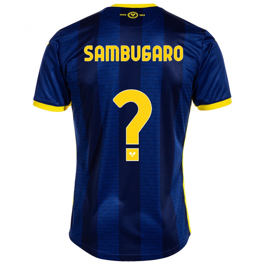 Bambino Maglia Mattia Sambugaro #0 Marina Militare Kit Gara Home 2023/24 Maglietta