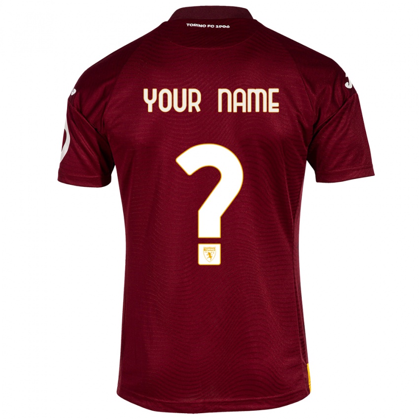 Bambino Maglia Il Tuo Nome #0 Rosso Scuro Kit Gara Home 2023/24 Maglietta