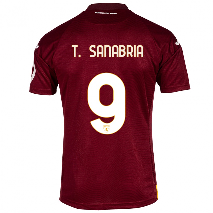 Bambino Maglia Antonio Sanabria #9 Rosso Scuro Kit Gara Home 2023/24 Maglietta