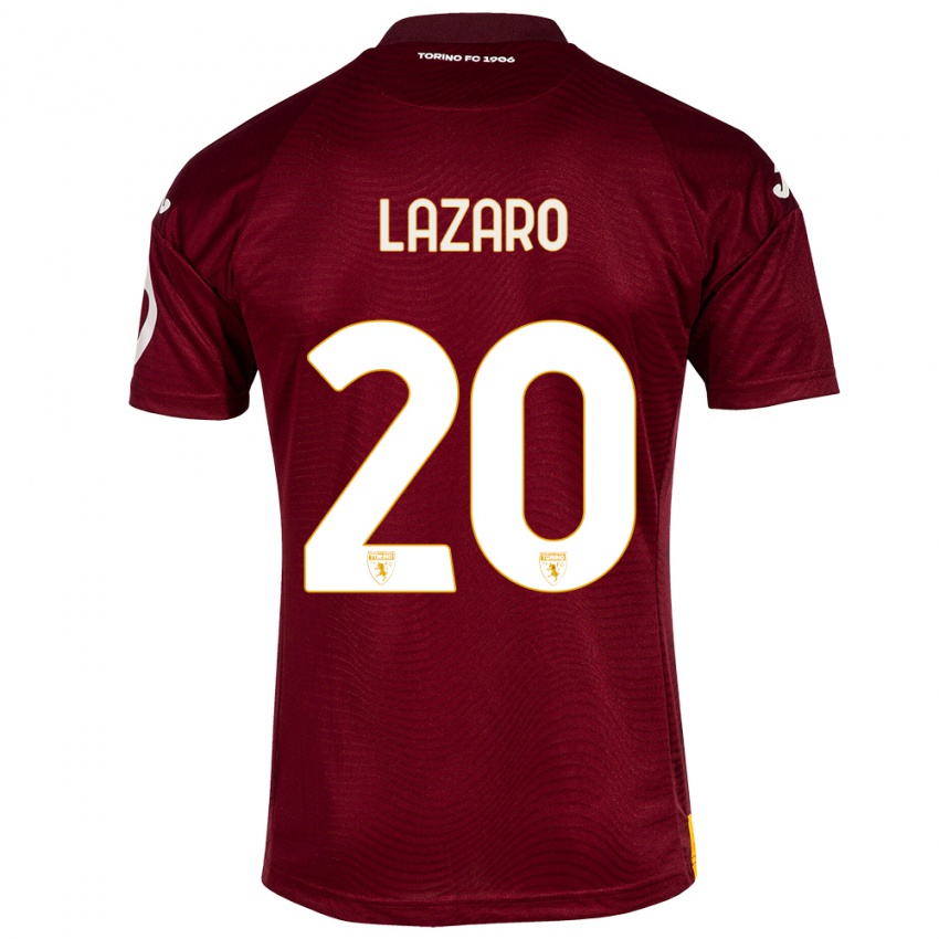 Bambino Maglia Valentino Lazaro #20 Rosso Scuro Kit Gara Home 2023/24 Maglietta