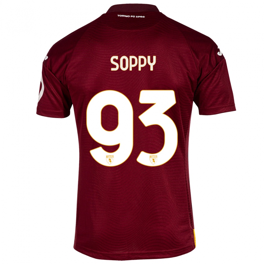 Bambino Maglia Brandon Soppy #93 Rosso Scuro Kit Gara Home 2023/24 Maglietta