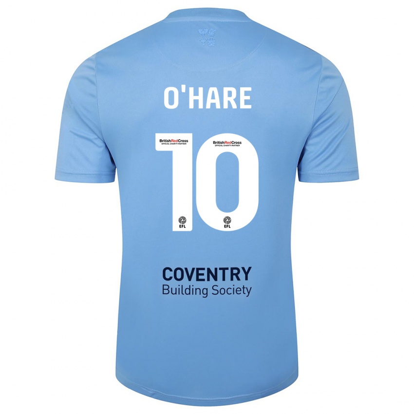 Bambino Maglia Callum O'hare #10 Cielo Blu Kit Gara Home 2023/24 Maglietta