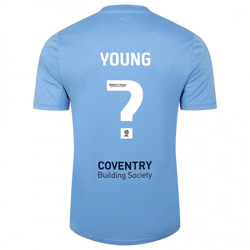 Bambino Maglia Shay Young #0 Cielo Blu Kit Gara Home 2023/24 Maglietta