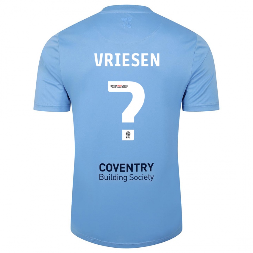 Bambino Maglia Fabian Vriesen #0 Cielo Blu Kit Gara Home 2023/24 Maglietta