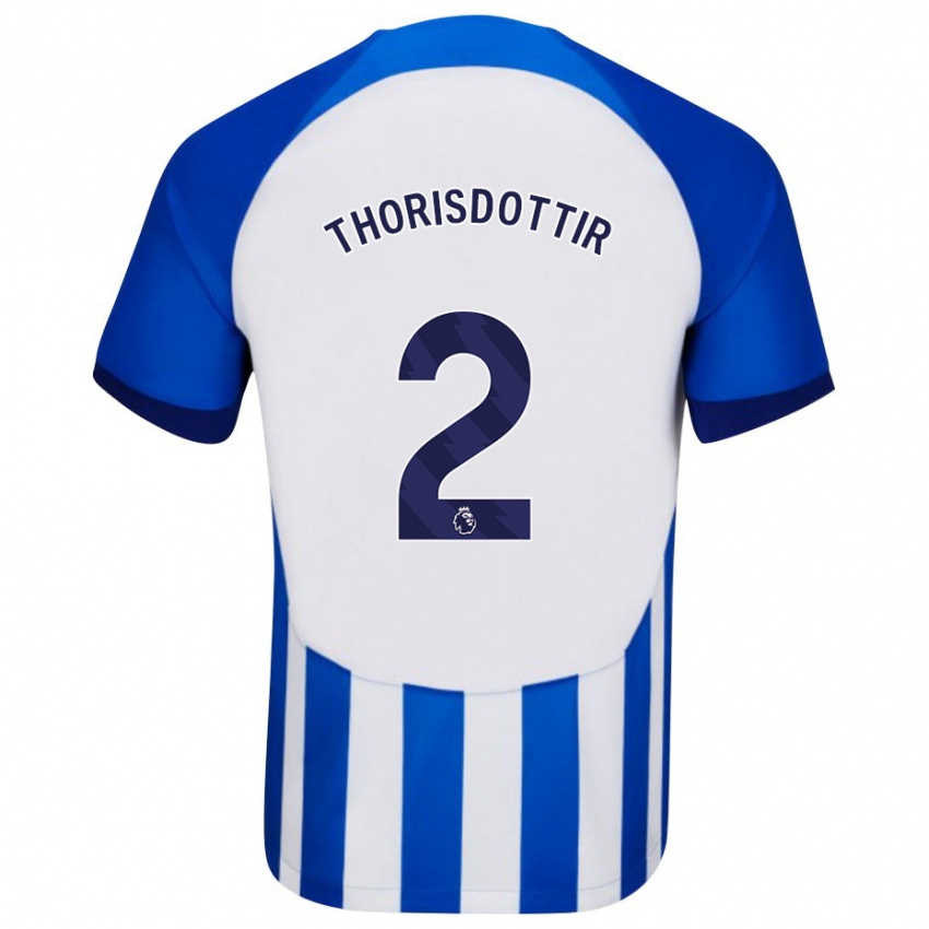 Bambino Maglia Maria Thorisdottir #2 Blu Kit Gara Home 2023/24 Maglietta