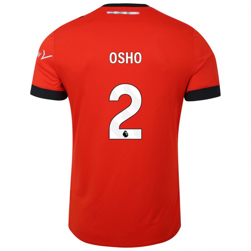 Bambino Maglia Gabriel Osho #2 Rosso Kit Gara Home 2023/24 Maglietta