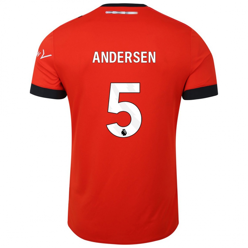 Bambino Maglia Mads Andersen #5 Rosso Kit Gara Home 2023/24 Maglietta