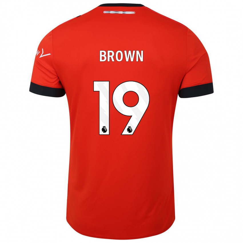 Bambino Maglia Jacob Brown #19 Rosso Kit Gara Home 2023/24 Maglietta