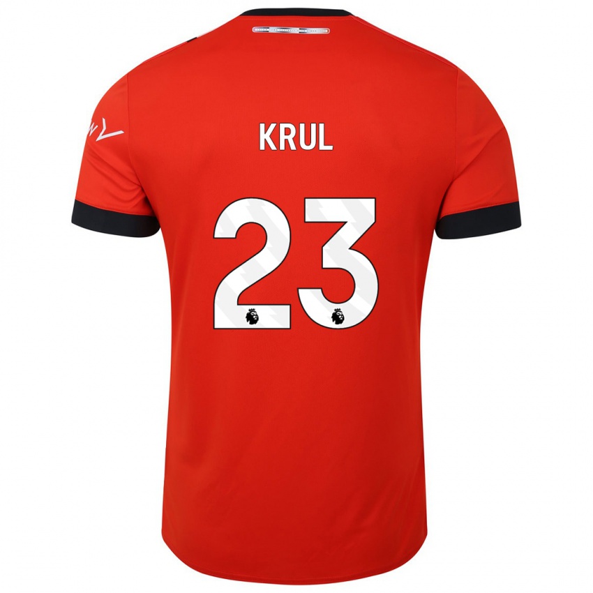 Bambino Maglia Tim Krul #23 Rosso Kit Gara Home 2023/24 Maglietta