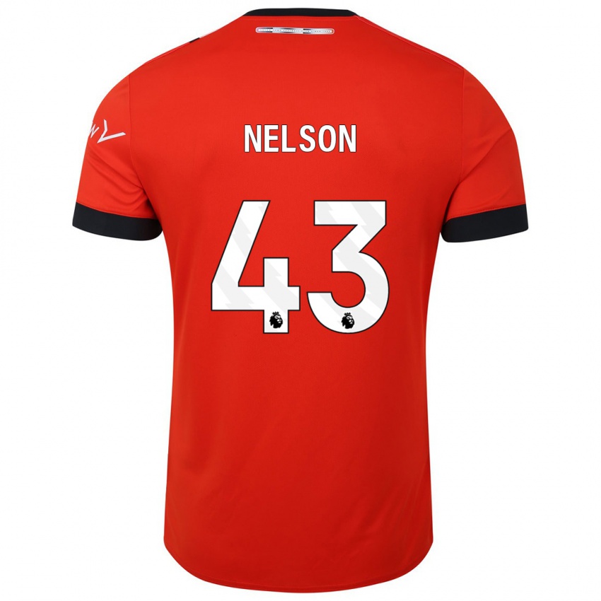 Bambino Maglia Zack Nelson #43 Rosso Kit Gara Home 2023/24 Maglietta