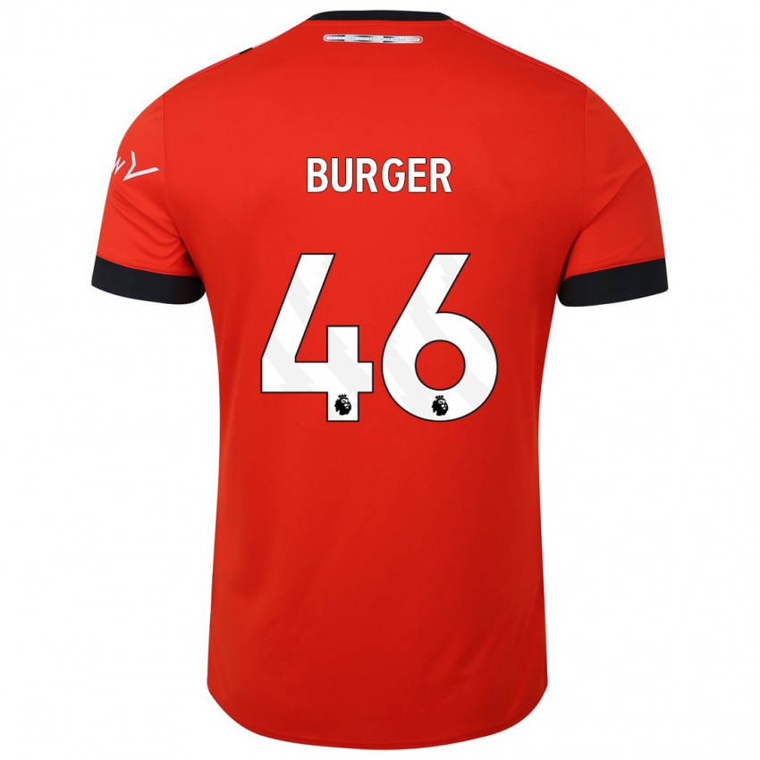 Bambino Maglia Jake Burger #46 Rosso Kit Gara Home 2023/24 Maglietta