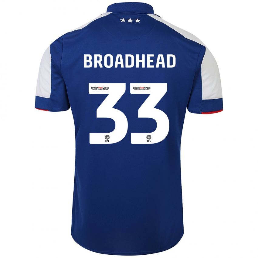 Bambino Maglia Nathan Broadhead #33 Blu Kit Gara Home 2023/24 Maglietta