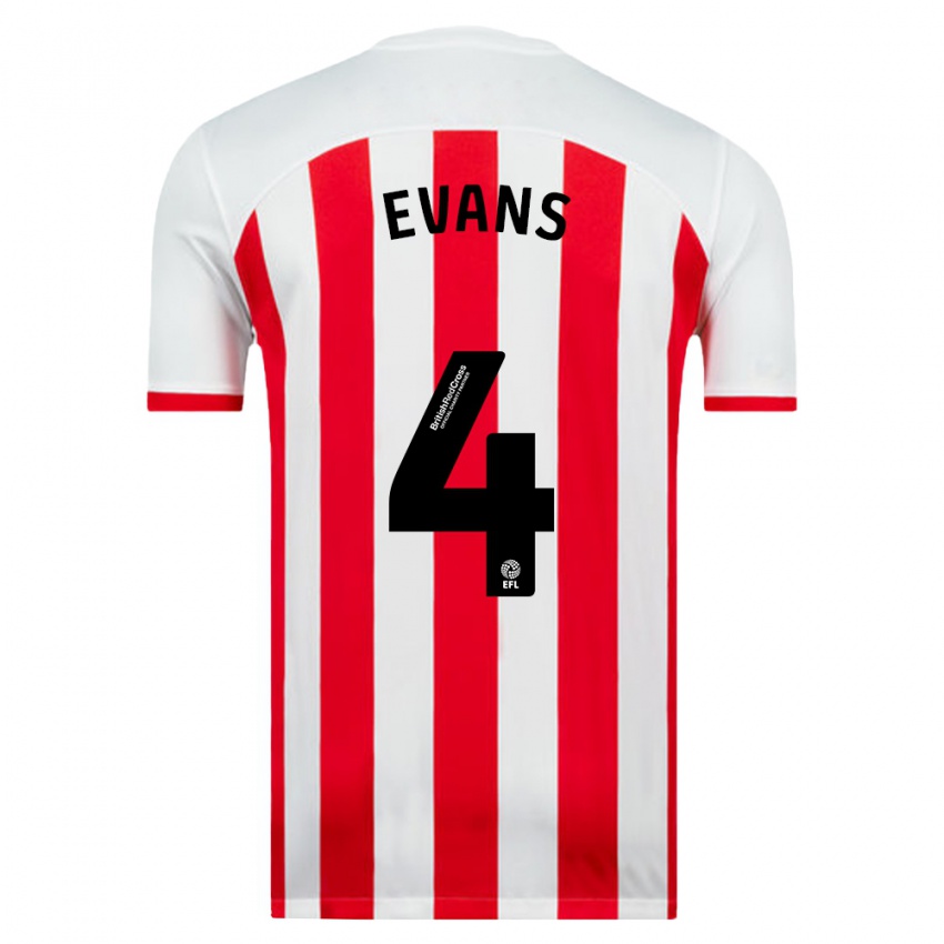 Bambino Maglia Corry Evans #4 Bianco Kit Gara Home 2023/24 Maglietta