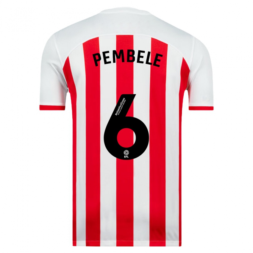 Bambino Maglia Timothée Pembélé #6 Bianco Kit Gara Home 2023/24 Maglietta