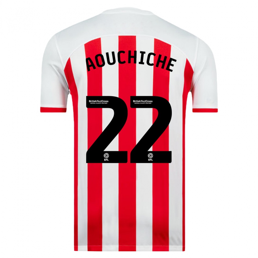 Bambino Maglia Adil Aouchiche #22 Bianco Kit Gara Home 2023/24 Maglietta