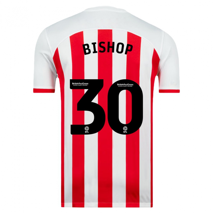 Bambino Maglia Nathan Bishop #30 Bianco Kit Gara Home 2023/24 Maglietta