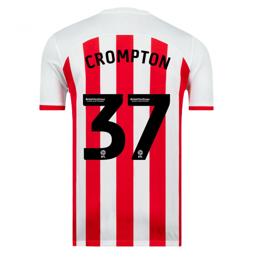 Bambino Maglia Ben Crompton #37 Bianco Kit Gara Home 2023/24 Maglietta