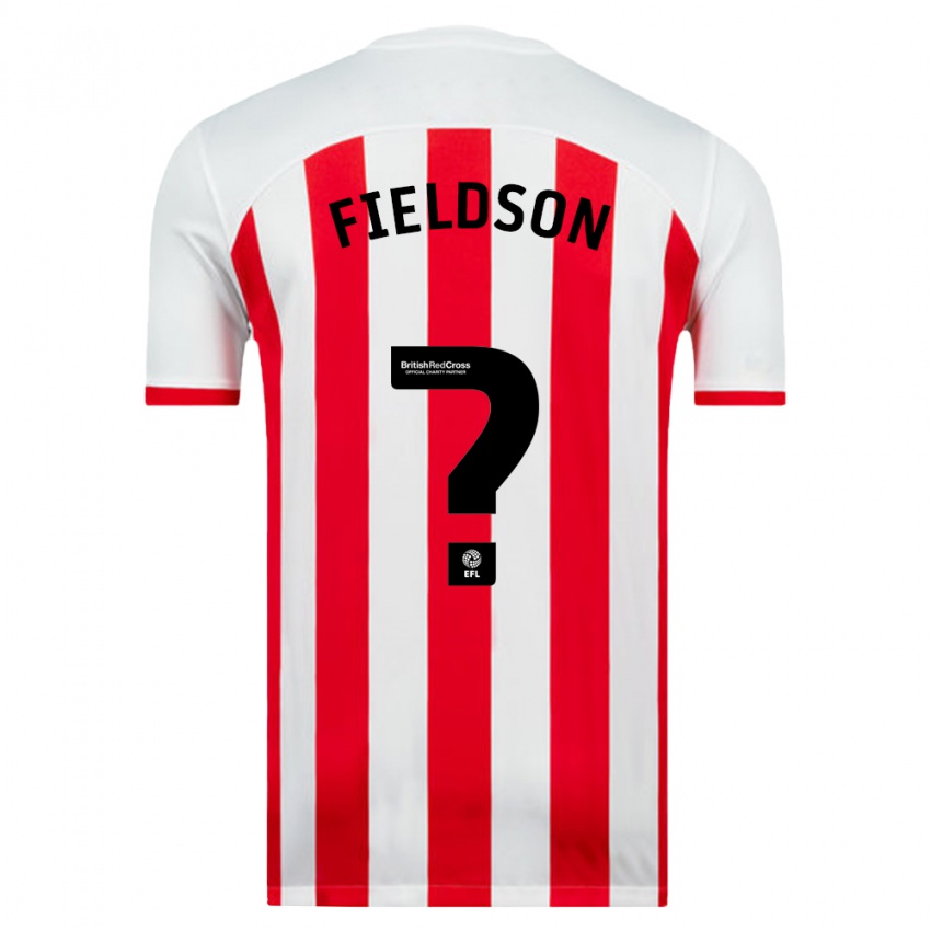 Bambino Maglia Henry Fieldson #0 Bianco Kit Gara Home 2023/24 Maglietta