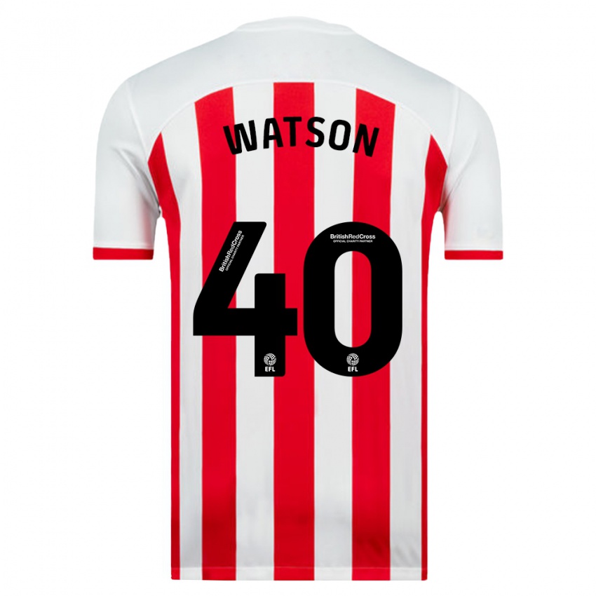 Bambino Maglia Tom Watson #40 Bianco Kit Gara Home 2023/24 Maglietta