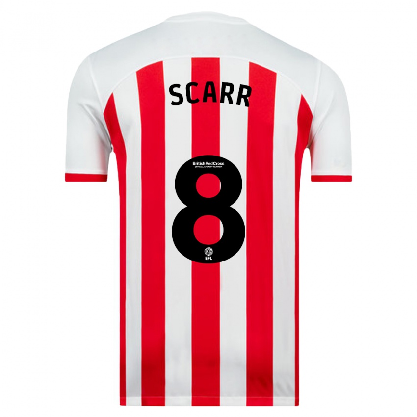 Bambino Maglia Emily Scarr #8 Bianco Kit Gara Home 2023/24 Maglietta