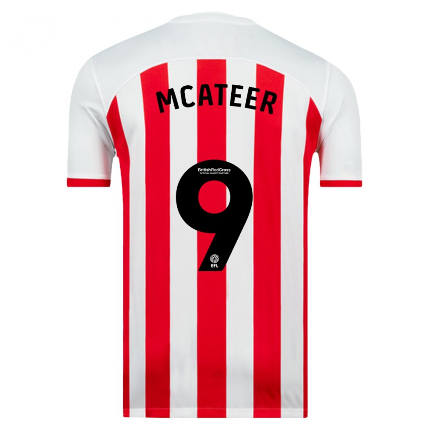 Bambino Maglia Mary Mcateer #9 Bianco Kit Gara Home 2023/24 Maglietta