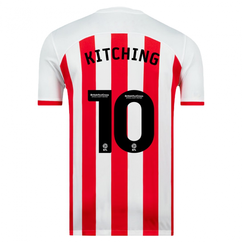 Bambino Maglia Katie Kitching #10 Bianco Kit Gara Home 2023/24 Maglietta