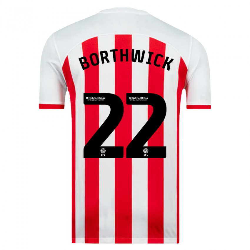 Bambino Maglia Megan Borthwick #22 Bianco Kit Gara Home 2023/24 Maglietta