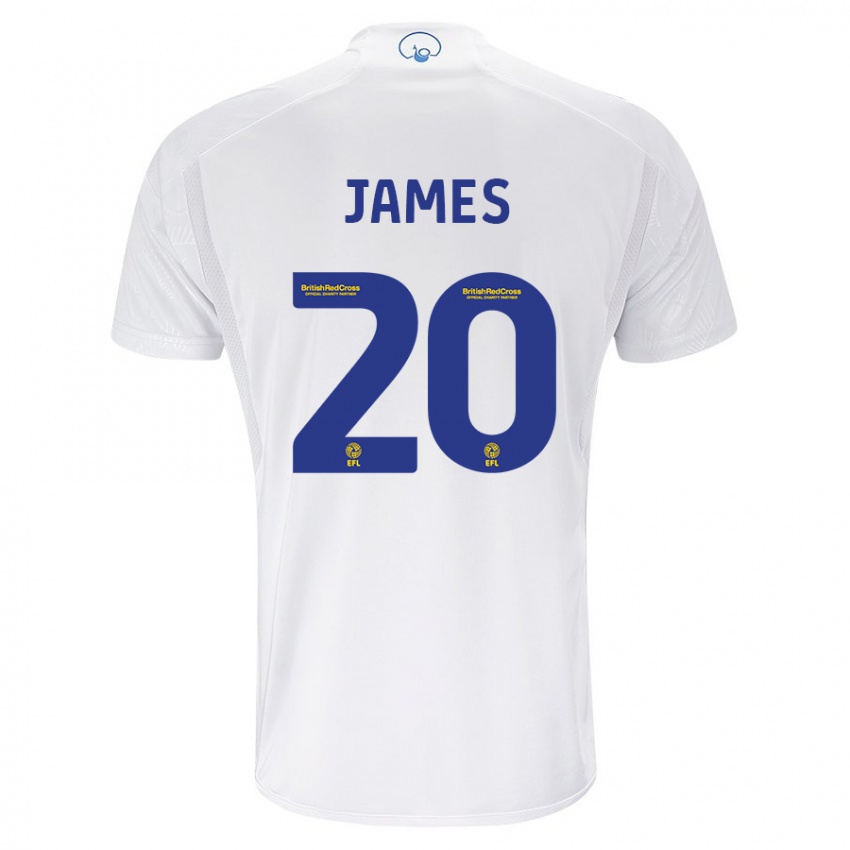 Bambino Maglia Daniel James #20 Bianco Kit Gara Home 2023/24 Maglietta