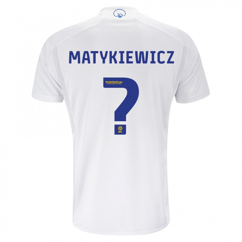 Bambino Maglia Luke Matykiewicz #0 Bianco Kit Gara Home 2023/24 Maglietta