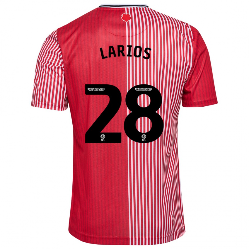 Bambino Maglia Juan Larios #28 Rosso Kit Gara Home 2023/24 Maglietta