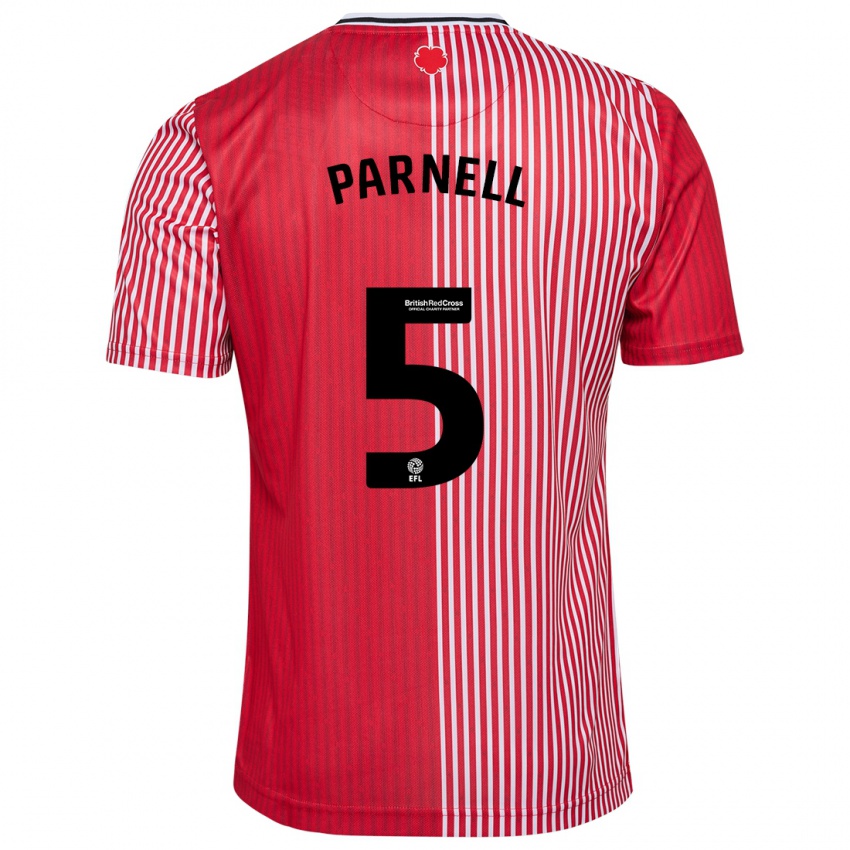 Bambino Maglia Rosanna Parnell #5 Rosso Kit Gara Home 2023/24 Maglietta