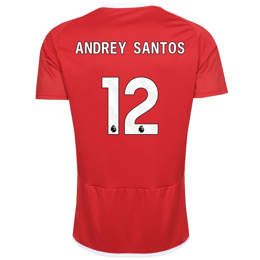 Bambino Maglia Andrey Santos #12 Rosso Kit Gara Home 2023/24 Maglietta